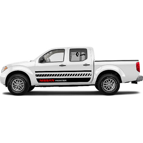 Kit de décalcomanie latérale en vinyle à lignes larges fines à damier pour Nissan Titan Frontier