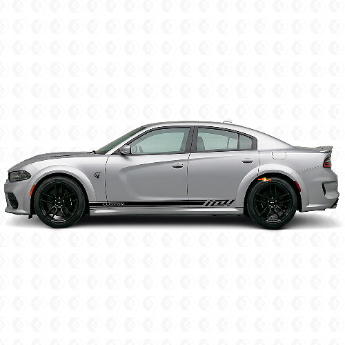 Autocollant vinyle de bandes latérales personnalisées racing pour Dodge Charger électrique
