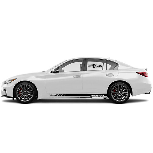 Paire Nouveau autocollant de panneau de rocker décalque Moderne Slim Porte latérale Pièce inférieure Stripe pour Infiniti G50