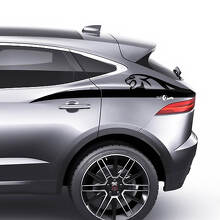 Rayures de logo latéral arrière Jaguar E-Pace autocollant graphique
 2