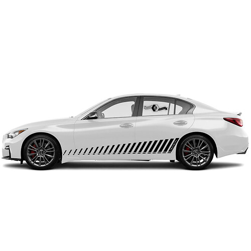 2 NOUVEAU Sticker Panneau de rocker à rocker Vertical Lignes stroboscopiques Stripe pour Infiniti G50