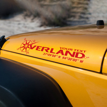 Autocollant en vinyle pour capot personnalisé Overland pour Jeep Rubicon_2
