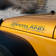 Autocollant en vinyle pour capot personnalisé Overland pour Jeep Rubicon_3