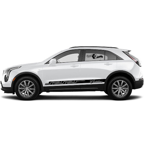 2 Nouvelles Bandes de Décalcomanies pour Panneaux Latéraux pour Cadillac XT4
