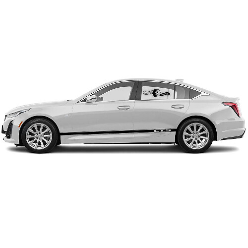 2 Nouveau Autocollant Décoratif Élégant pour Portière Côté Vinyle pour Cadillac CT5
