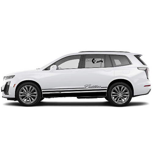 2 Nouvelles Décalcomanies Bande de Ligne de Sticker Classique pour Cadillac XT6

