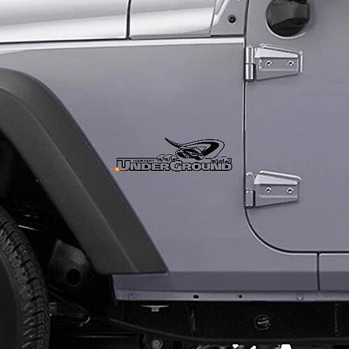 Autocollant Vinyle Latéral Personnalisé Souterrain pour Jeep Wrangler