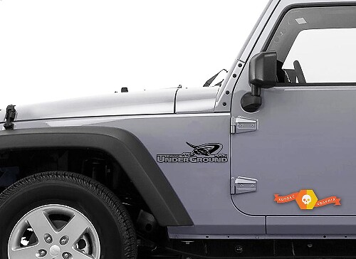 2 Autocollant de capot Jeep Mopar UnderGround Wrangler