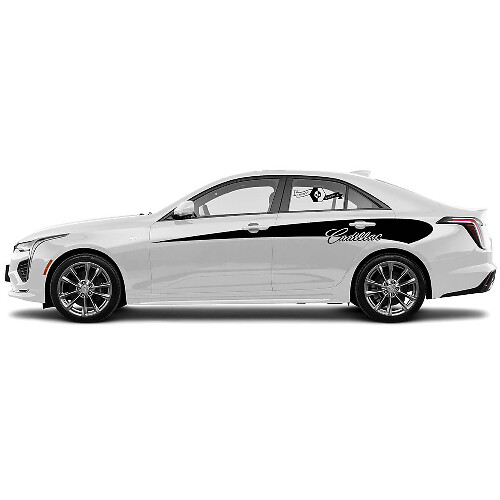2 Nouveau Autocollant Décoratif Élégant pour Accentuer les Portes Côtés Wrap vinyle Autocollant pour Cadillac CT4
