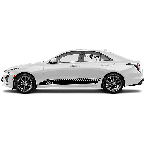 2 Nouvel autocollant décoratif élégant pour les portes, lignes de délimitation, enveloppe en vinyle piqué pour Cadillac CT4
