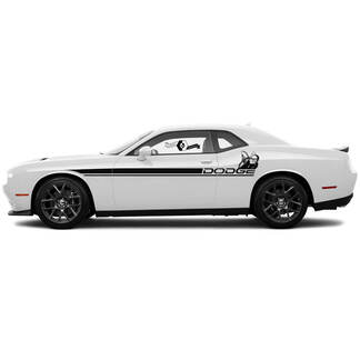 2 Side Dodge Challenger Scat Pack Up Accent Line Сclassic Side Vinyl Stickers Graphics Sticker
