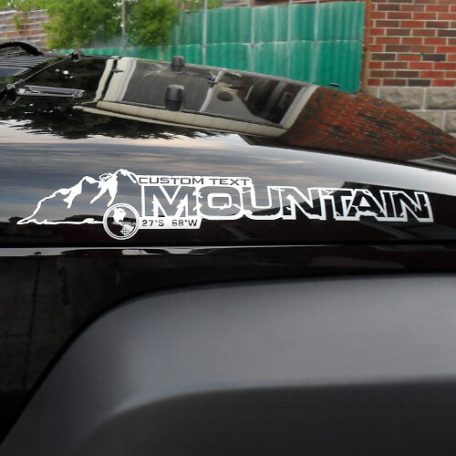 2 Autocollant de Capot Jeep Rubicon Mountain JK