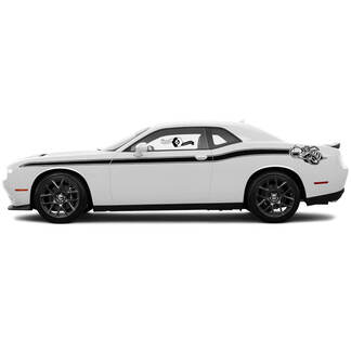 2 Side Dodge Challenger Super Bee Up Accent Line Сclassic Side Vinyl Stickers Graphics Sticker
