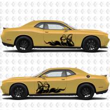 2 Side Dodge Challenger Scat Pack Porte Enveloppe détruite Decals de vinyle de vinyle de Vinyle Decals graphiques 3