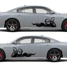 2 Side Dodge Challenger Scat Pack Porte Enveloppe détruite Decals de vinyle de vinyle de Vinyle Decals graphiques 4