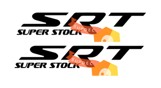 2x SRT SUPER STOCK en vinyle de style Grunge Distressed Side Splash pour Dodge Charger Challenger
