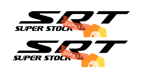 Autocollant Décalque Latéral Vinyle SRT Super Stock pour Dodge Charger