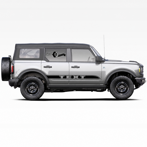 Paire d'autocollants latéraux personnalisés pour muscle car cheval 2021