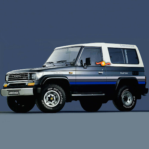 Kit d'autocollants vinyle à bandes latérales style rétro pour Toyota Land Cruiser LJ73 1994