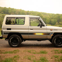 Kit d'autocollants en vinyle dégradé de style rétro pour bandes latérales pour Toyota Land Cruiser LJ73 1994_3