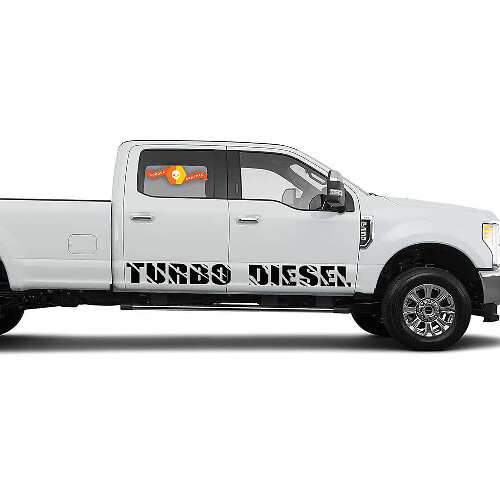Décalcomanies latérales en vinyle Turbo Diesel pour Musclecar F-250 Super Duty