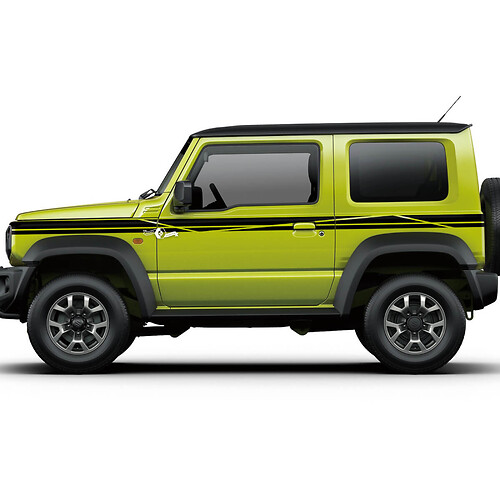 Suzuki JIMNY Graphiques latéraux Autocollant de portes Logo Lignes autocollant 3
