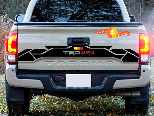 Autocollant vinyle style TRD pour hayon Toyota Tacoma