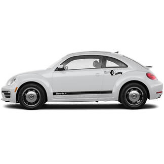 Paire de décalcomanies graphiques à rayures Volkswagen Beetle à bascule style rétro pour toute année
