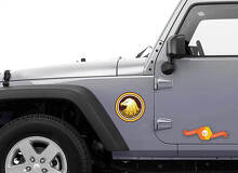 Autocollant rond en vinyle Golden Eagle pour Jeep Wrangler_2