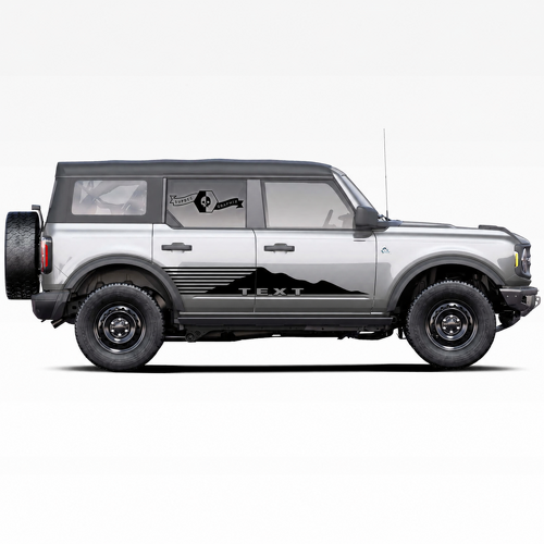 Autocollants Déco Logo Montagnes Porte Latérale Personnalisés Paire pour Musclecar cheval 2021