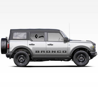 2 Stickers Autocollants Portes Latérales Logo Bronco pour Ford Bronco 2021
