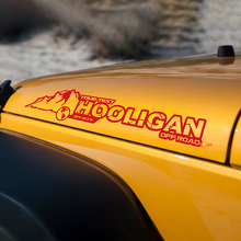 Autocollant vinyle personnalisé Hooligan pour capot Jeep Rubicon_3