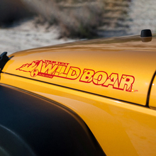 Autocollant en vinyle style montagne Sanglier sauvage pour capot Jeep Rubicon JK_2