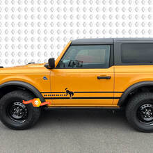 2 BRONCO LOGO STALLION STALLION STAILLE 2 PORTES STOCKES Stickers Monts Autocollants pour Ford Bronco 2021 2