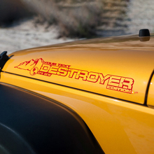 Autocollant en vinyle style Destroyer Mountain pour capot Jeep Wrangler JK_3