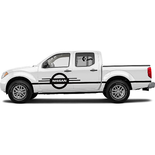 2 Autocollants en vinyle avec logo de ligne de carrosserie d'accent Nissan Frontier - Autocollant graphique de bande latérale pour portières
