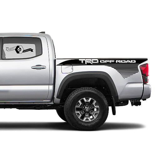 2 Kit d'autocollants Décalcomanie Pour Toyota Trd Off-Road Tacoma Bande Autocollant Décalcomanie Graphique Côté WRAP
