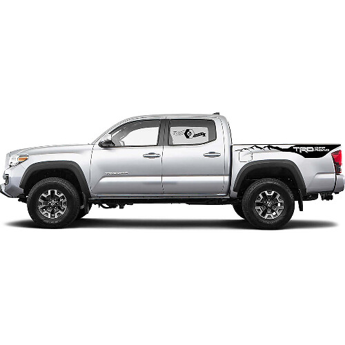 2 Kit d'autocollants Décalcomanie Pour Toyota Tacoma Trd Off Road Montagnes Autocollant de Lit Graphique Côté WRAP
