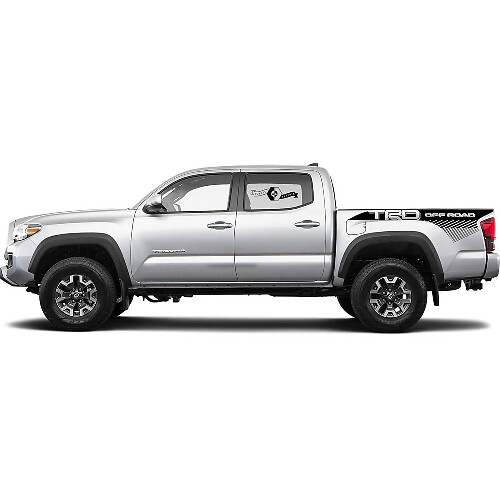2 Kit d'autocollants Décalcomanie Pour Toyota Trd Off-Road Tacoma Slit Lines Bed Side Autocollant Graphique
