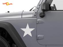 Kit de autocollants en vinyle avec étoile militaire usée pour Jeep Wrangler_2