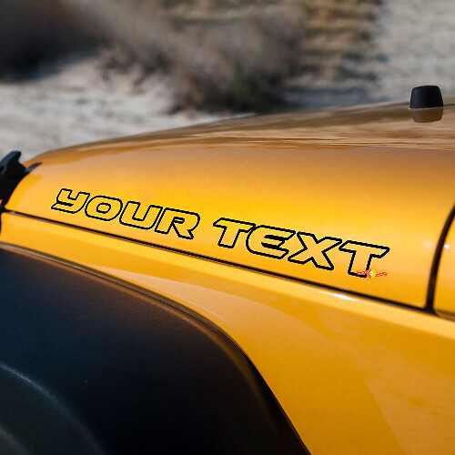 Autocollant vinyle de lettrage en relief pour capot Jeep Rubicon