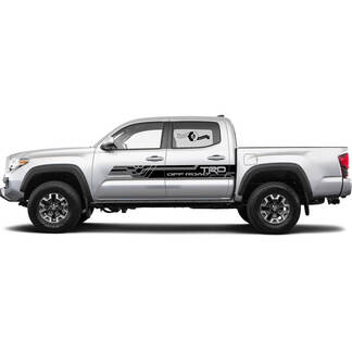 2 pour Toyota Trd Off Road Slit Lines Tacoma Stripe Doors Decal Sticker Graphic New
