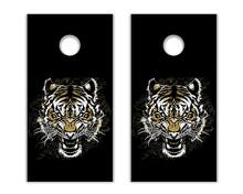 Set d'autocollants en vinyle pour planche de cornhole Tiger_2