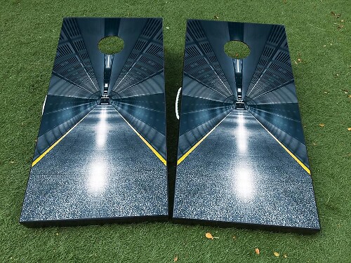 Jeu de Cornhole Tunnel Ensemble d'autocollants en vinyle laminé
