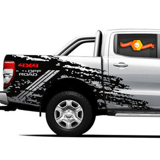 Décalcomanies graphiques pour lit latéral 4x4 Off Road Truck Splash pour Ford Ranger 2
