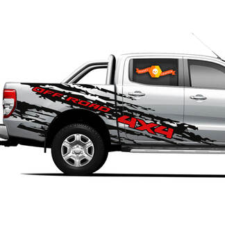 Décalcomanies graphiques pour lit latéral 4×4 Off Road Truck Splash pour Ford Ranger 12
