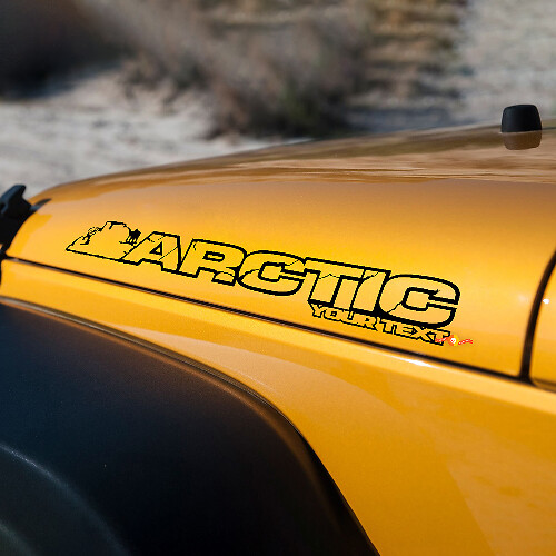 Autocollants Vinyle Lettrage Arctique pour Capot Jeep Wrangler