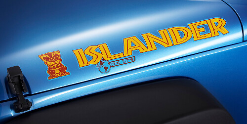 Kit d'autocollants en vinyle pour capot Islander pour Jeep Wrangler JK