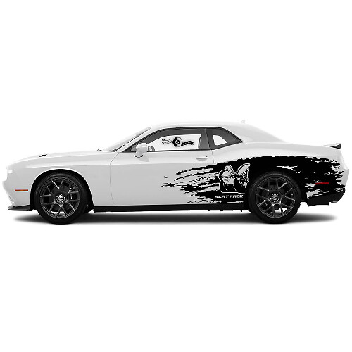 Autocollants Splash Side Vinyl Decals assortis pour Dodge Challenger Scat Pack
