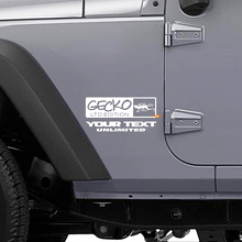 Autocollant Vinyle Latéral Style Gecko LTD pour Jeep Wrangler Rubicon_2